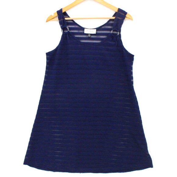 J Valdi Swim Dress Cover Up Womens Navy Blue Sleeveless Knit Breathable Size XL - Picture 1 of 8